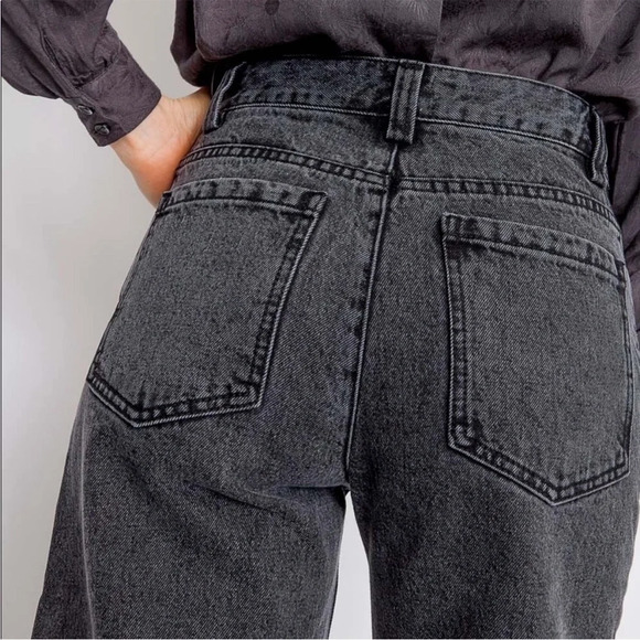 EVIDNT Brigade wide leg black vintage wash jeans size 27 - Picture 6 of 15